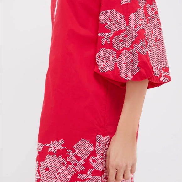 Tuckernuck Red and White Dress Caftan NWT Size S - Picture 4 of 8